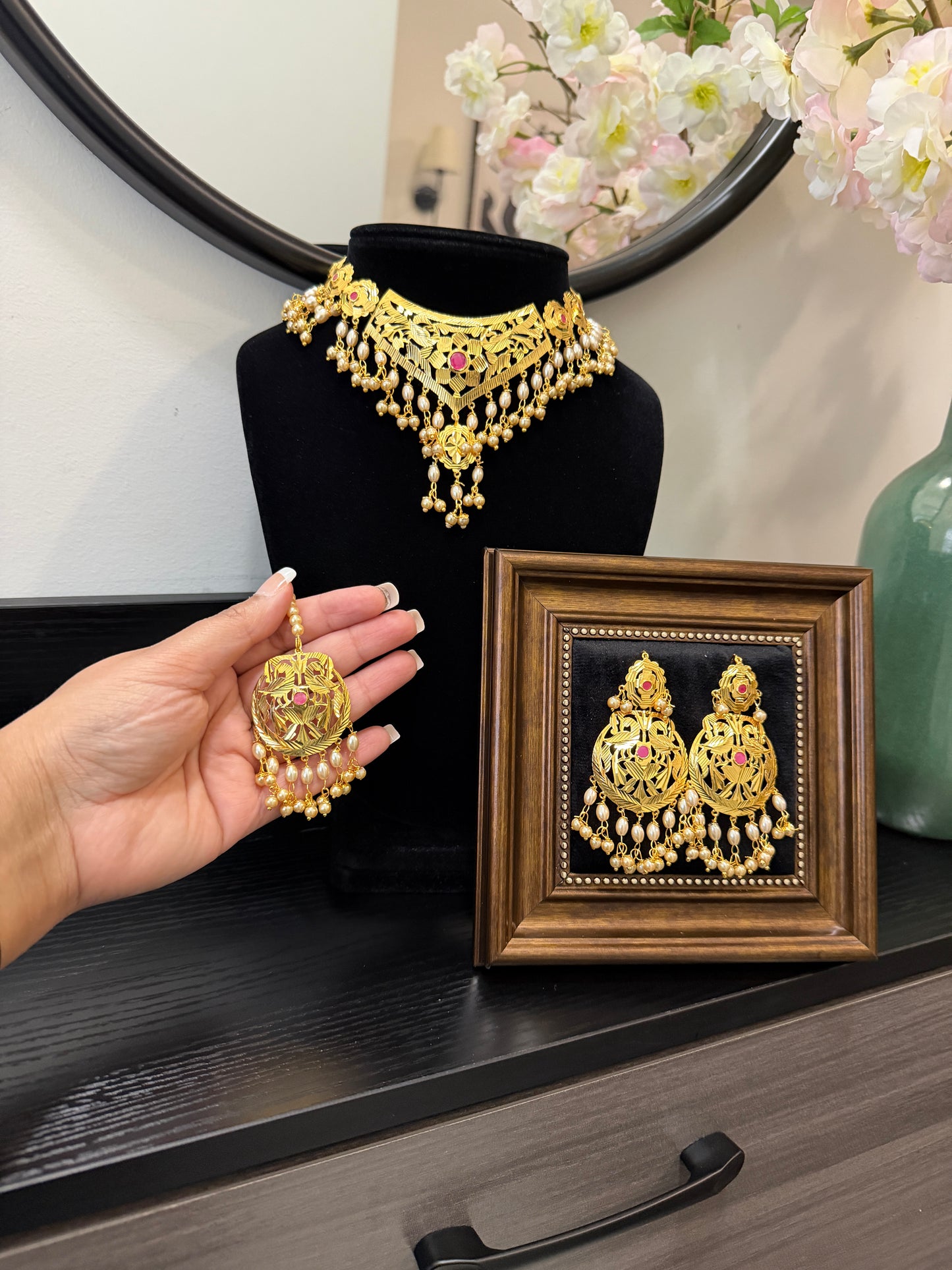 Harsimar Punjabi Traditional Look Set (Gold)
