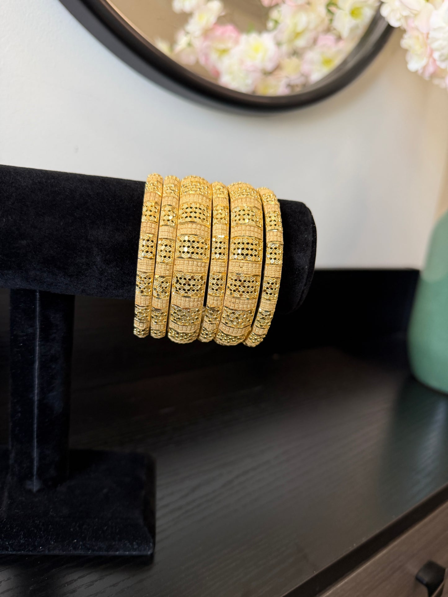 Randeep Gold Forming Bangles (Set of 6)