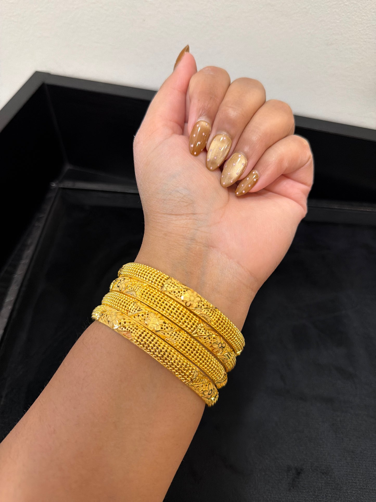 Navprit Gold Forming Bangles (set of 4)