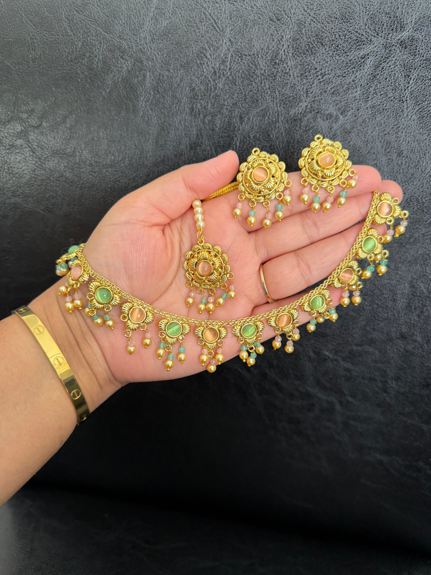 Arzoe Punjabi Traditional Look Set (Pastel Multi)