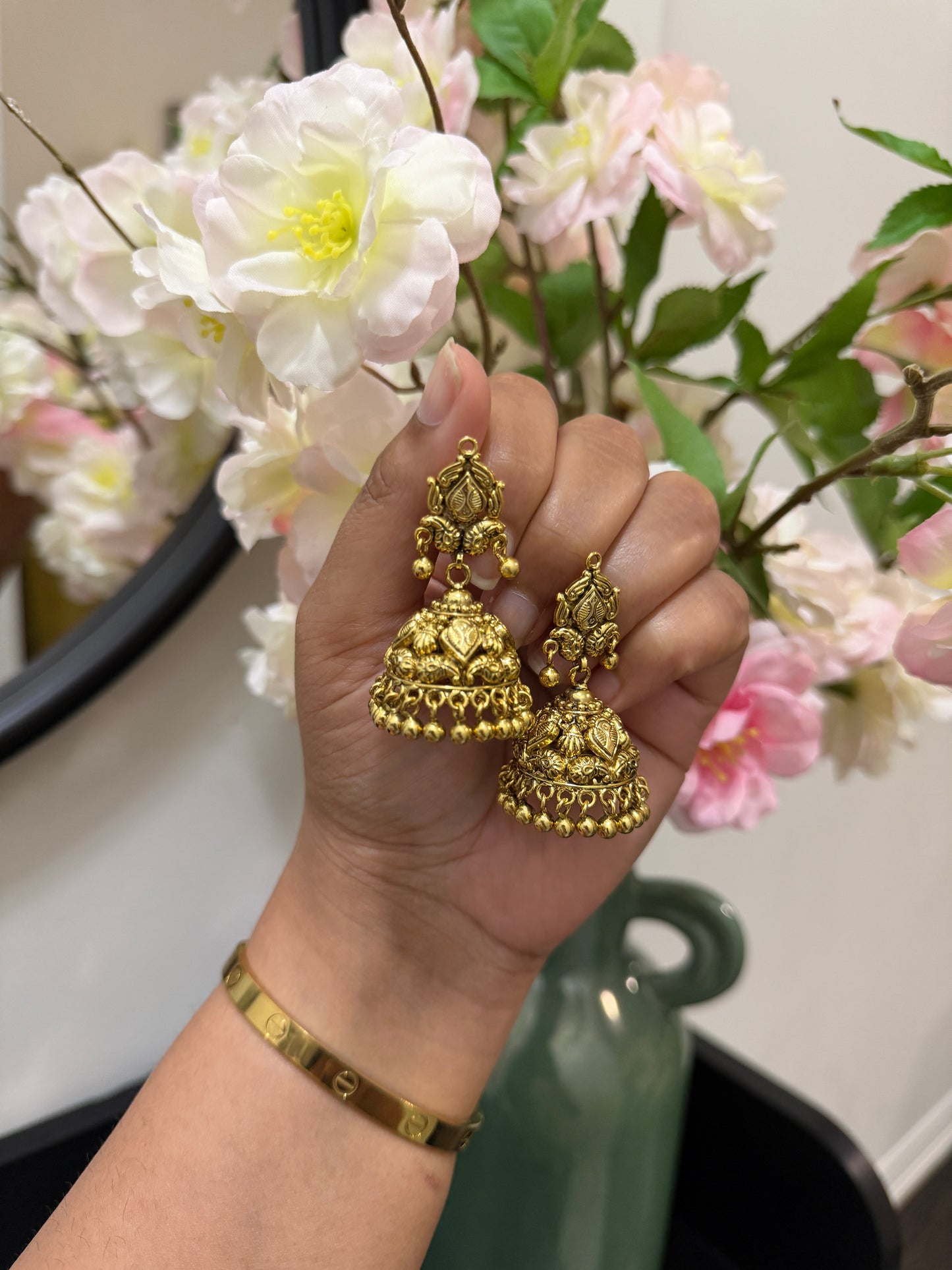 Jot Handcrafted Custom Made Earrings (Antique Polish)