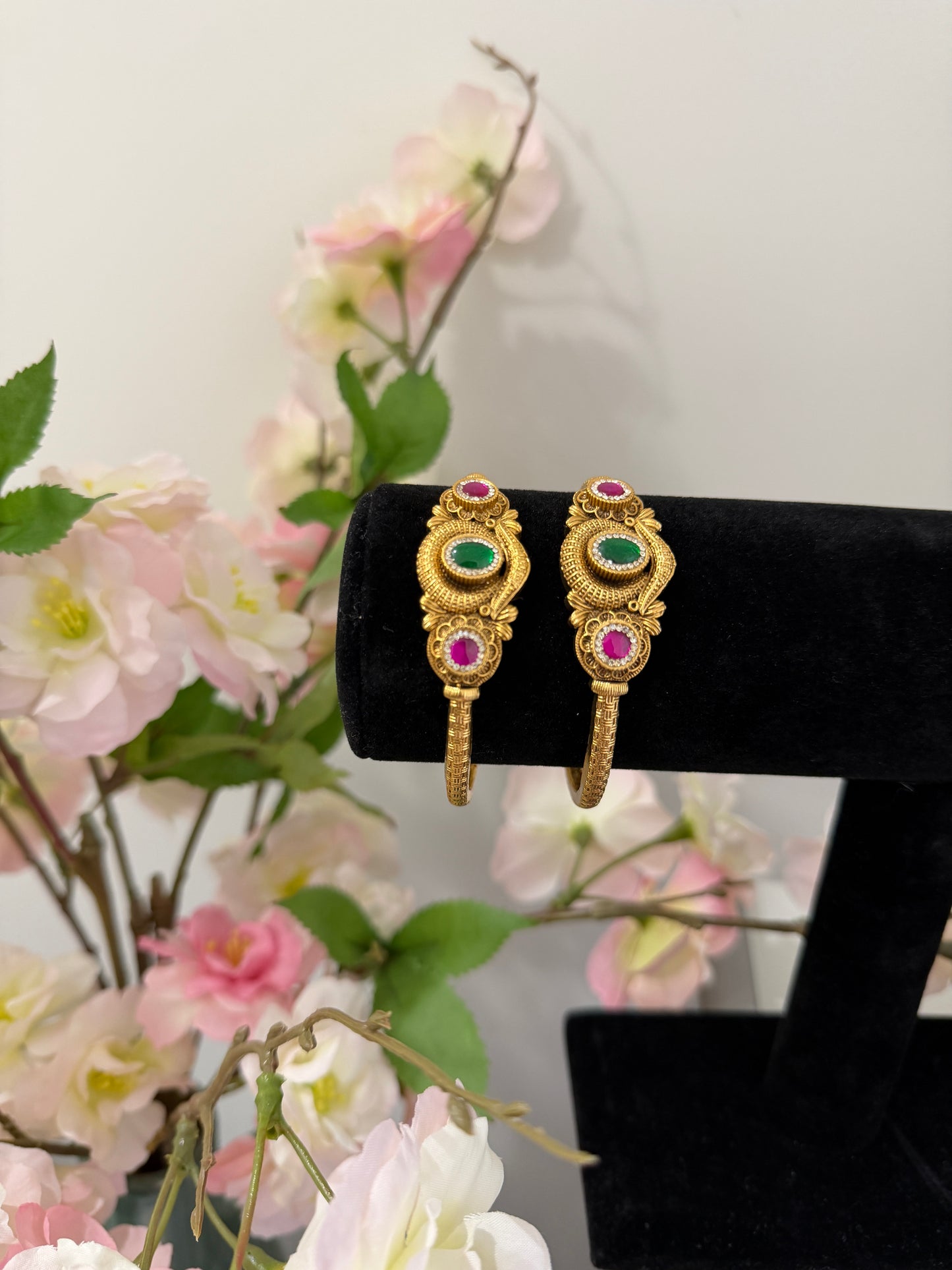 Naira Micro Gold Plated Heritage Bangles