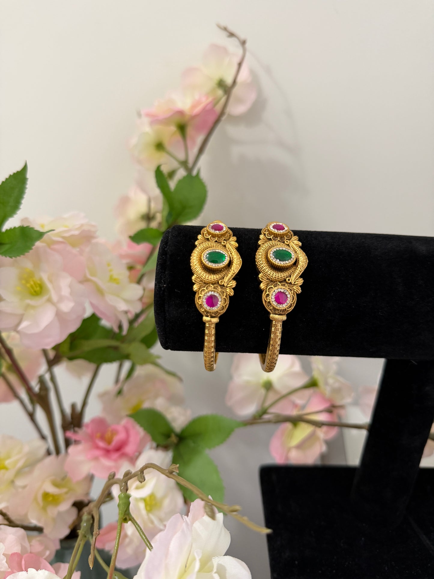 Naira Micro Gold Plated Heritage Bangles