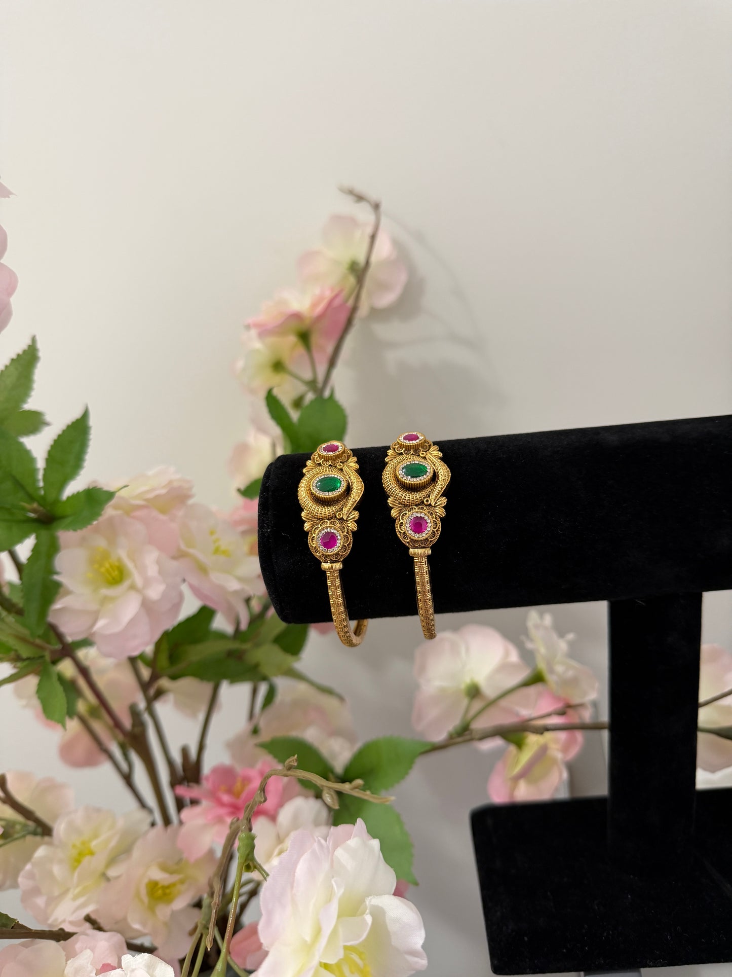 Naira Micro Gold Plated Heritage Bangles