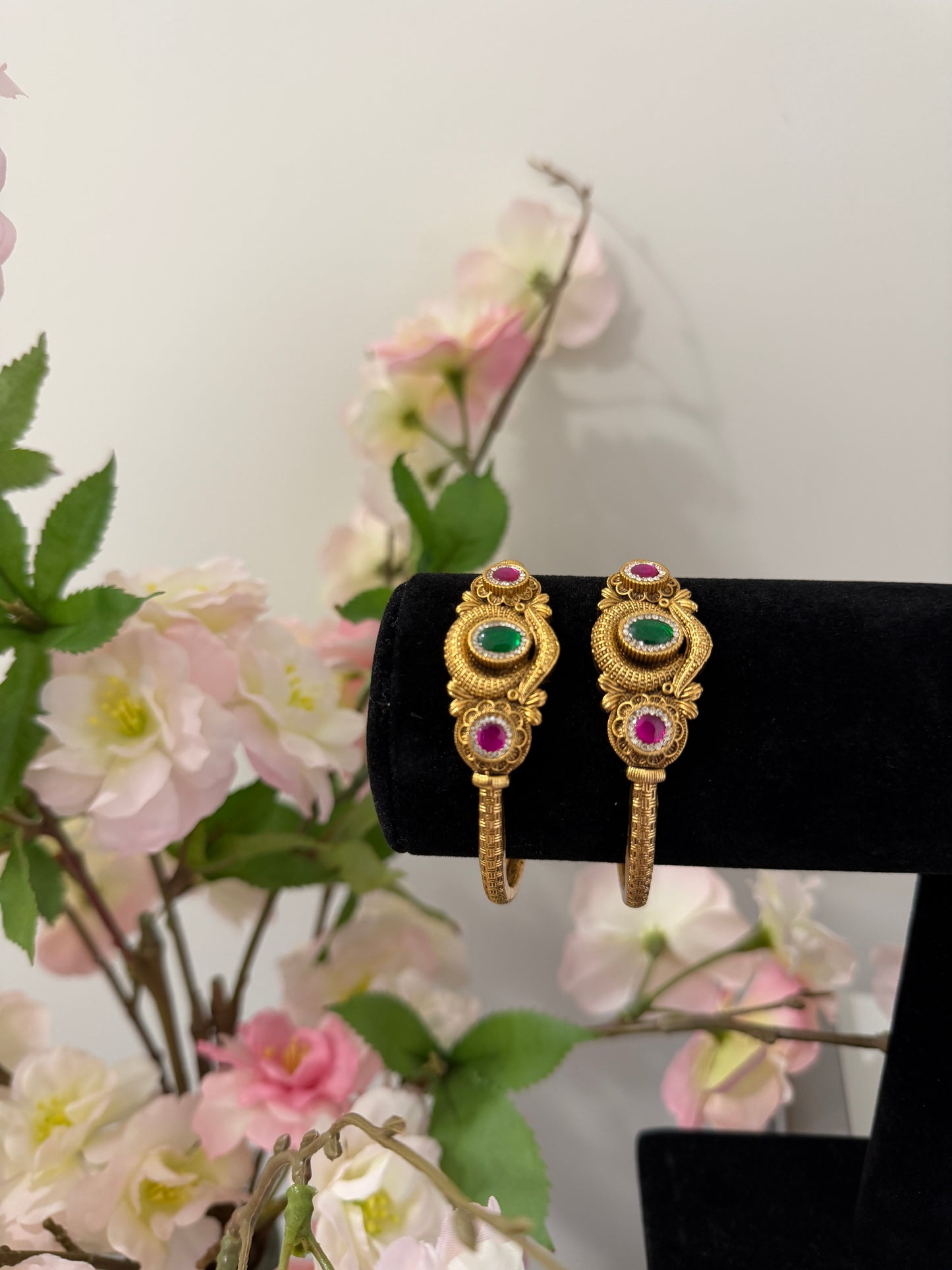Naira Micro Gold Plated Heritage Bangles