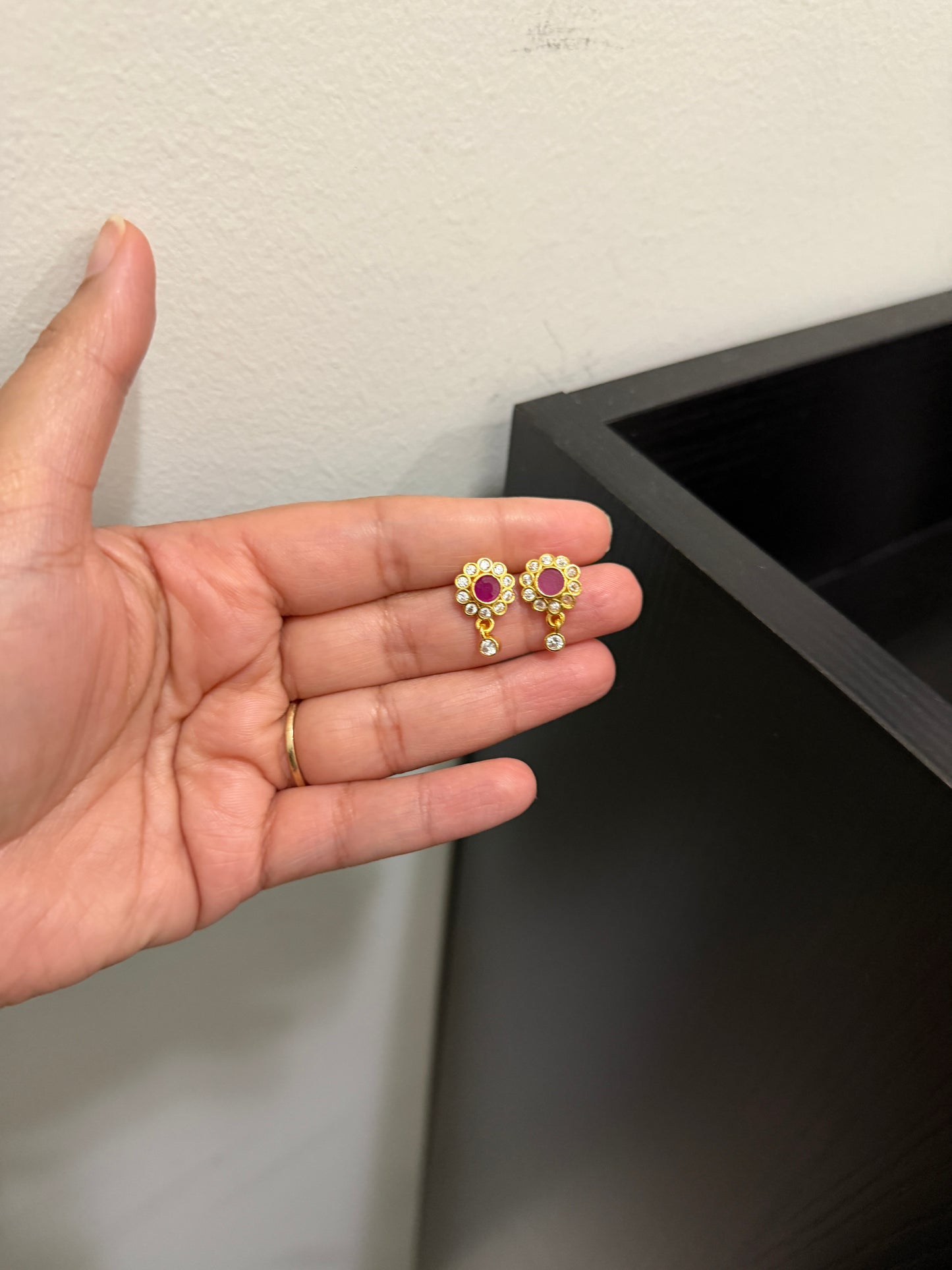 Ruhab Gold Look Alike Studs