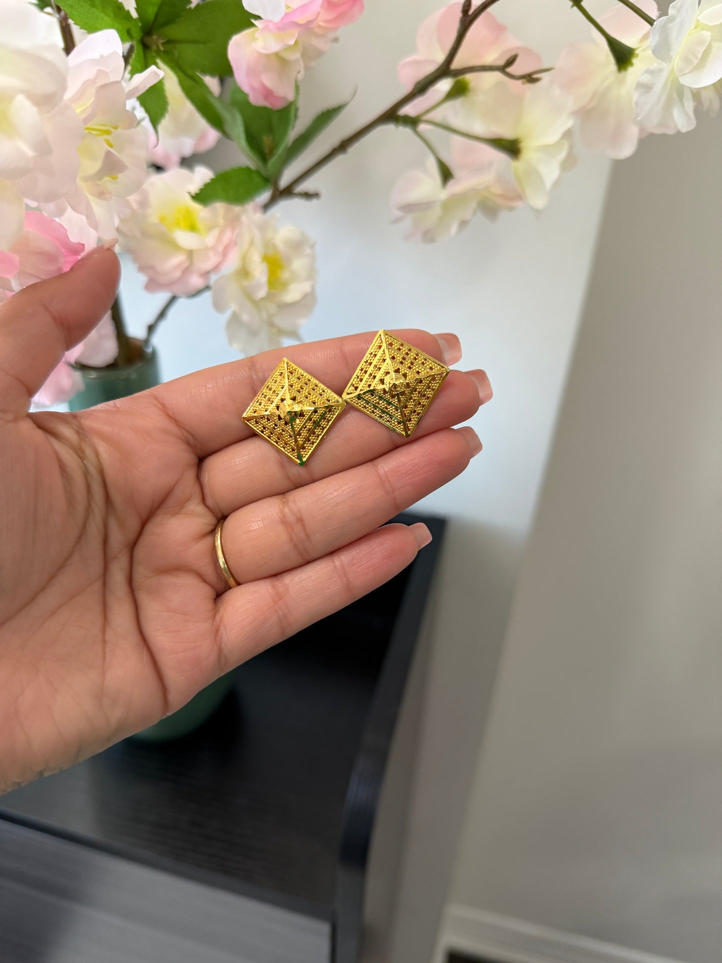 Jasmine Gold Look Alike Studs