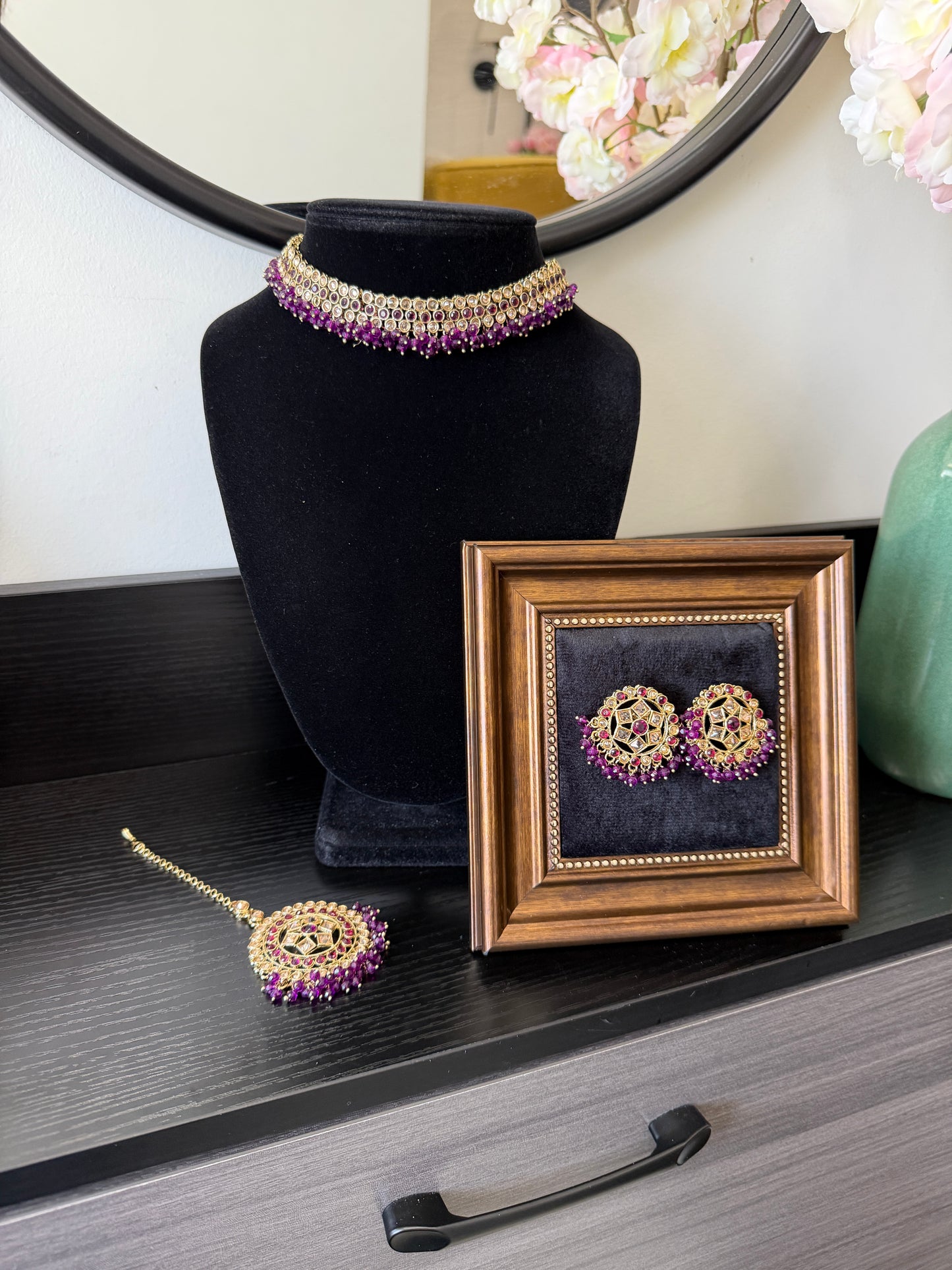 Ena Polki Set (Purple)