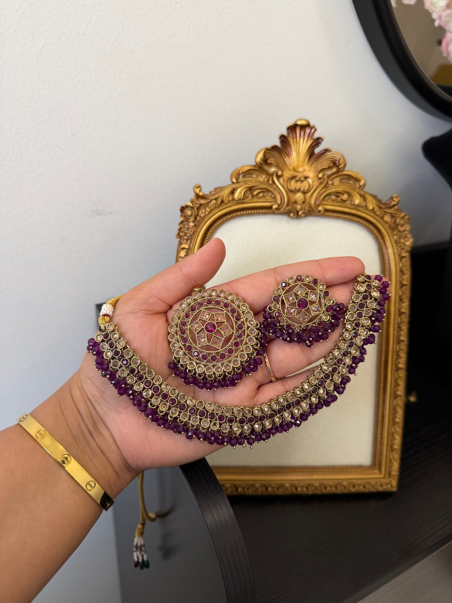 Ena Polki Set (Purple)