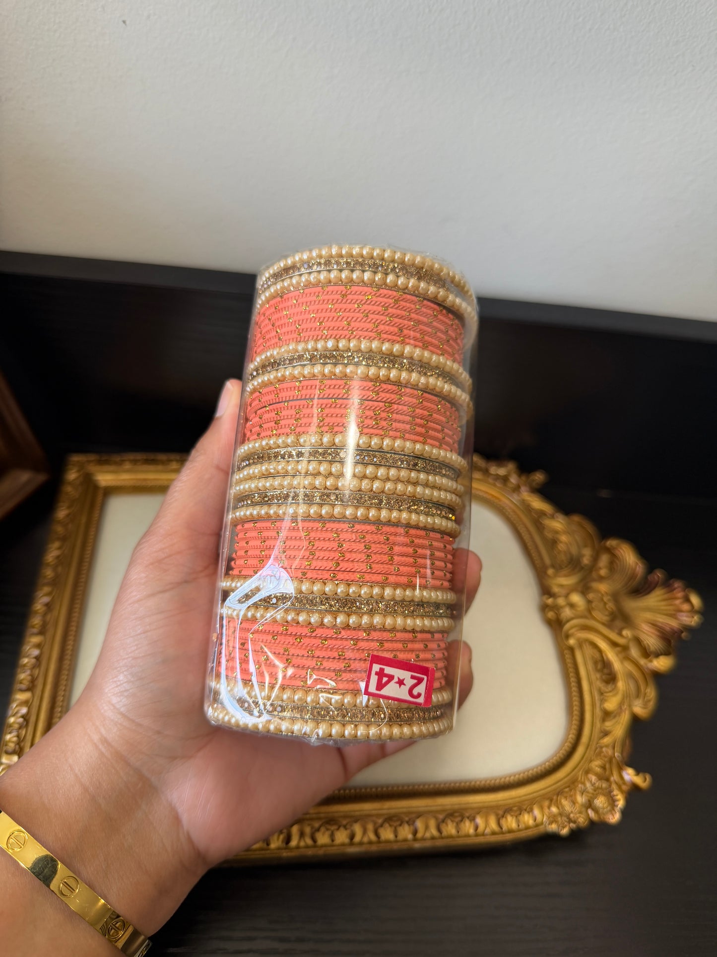 Peach Bangle Set (Size2.4)