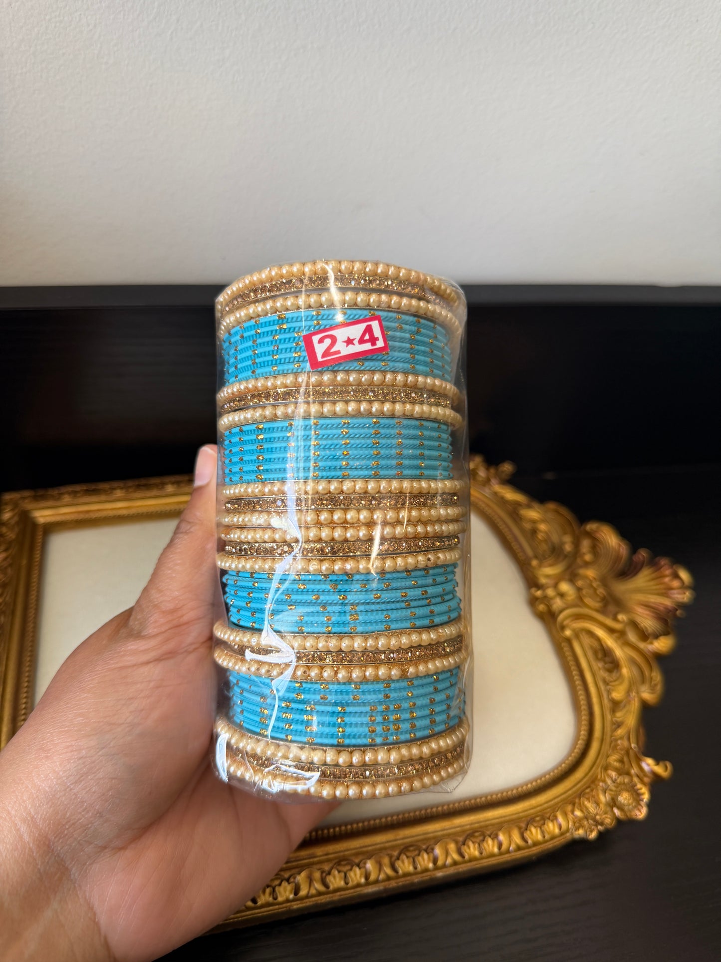 Baby Blue Bangle Set (Size2.4)