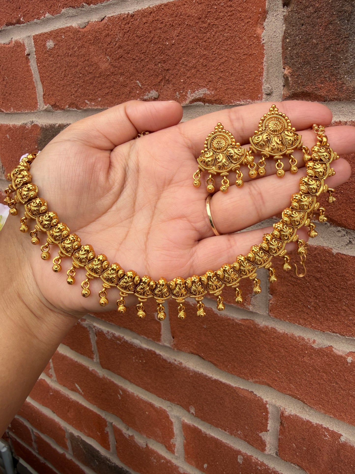 Safa Gold Plated Necklace Set