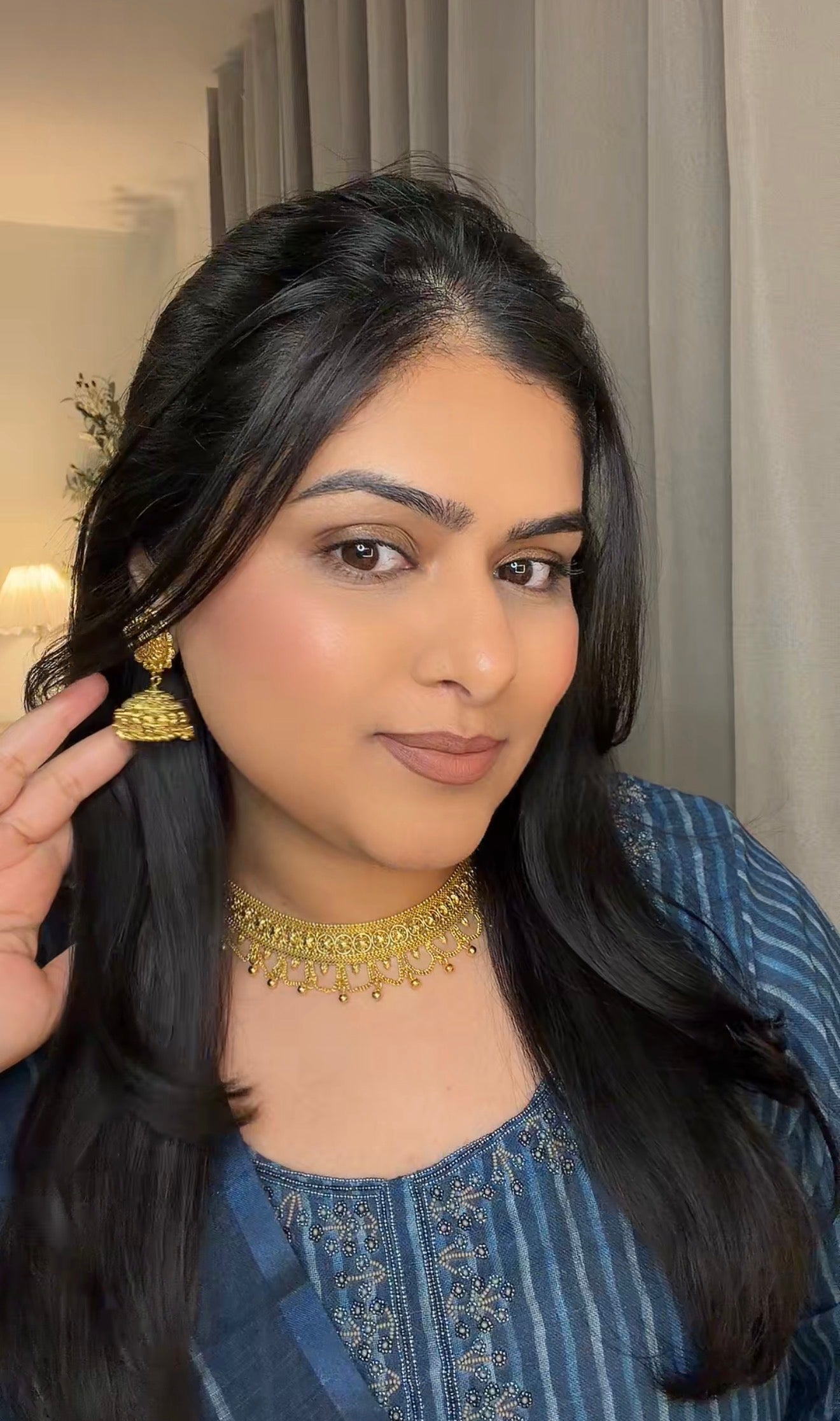 Kaman Handcrafted Custom Made Gold Plated Necklace Set