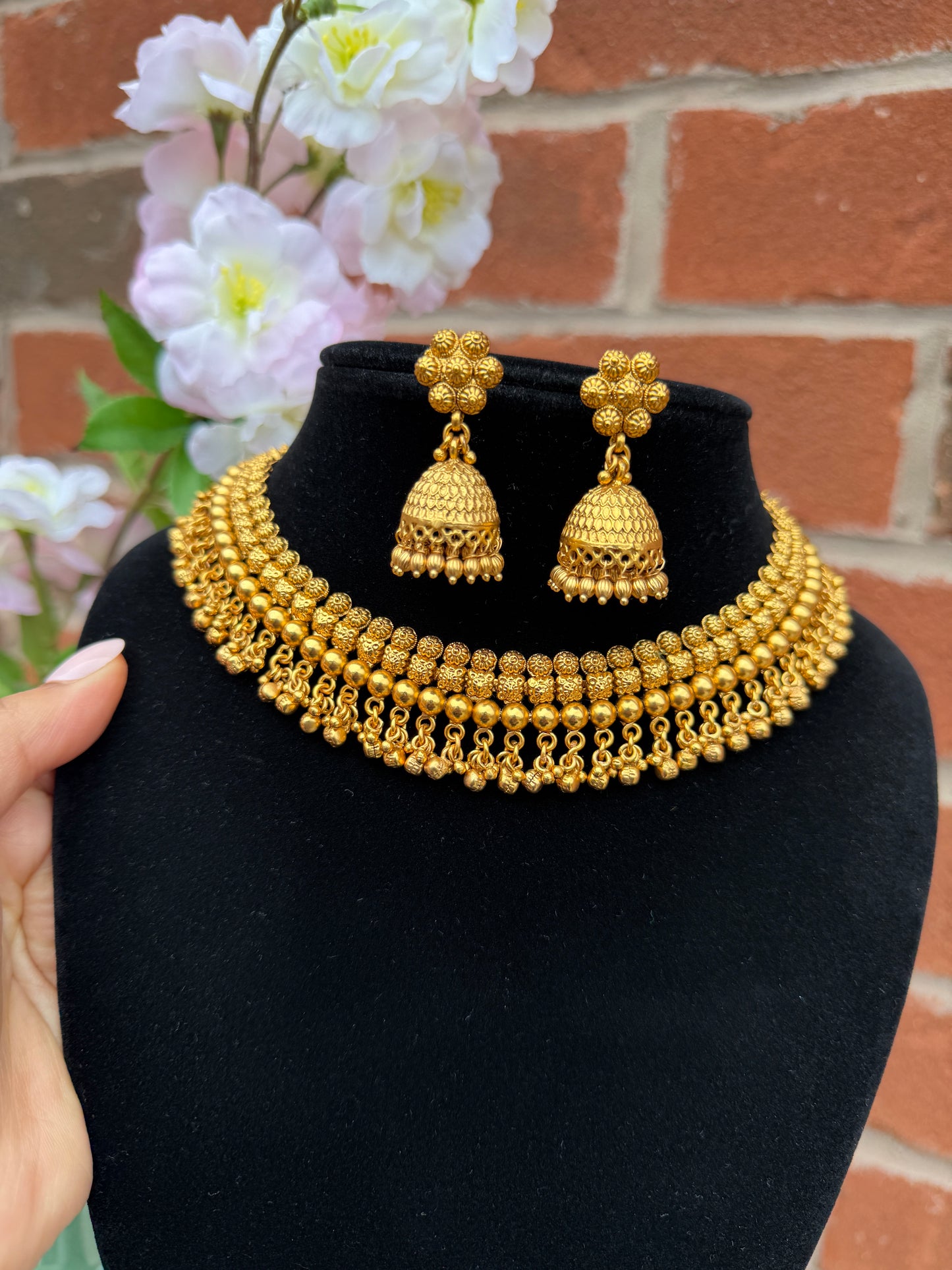 Diya Gold Plated Necklace Set