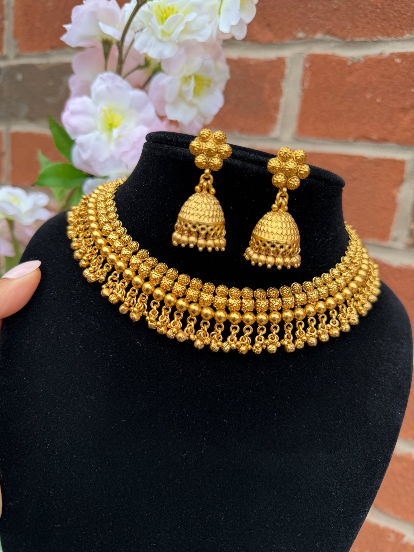 Diya Gold Plated Necklace Set