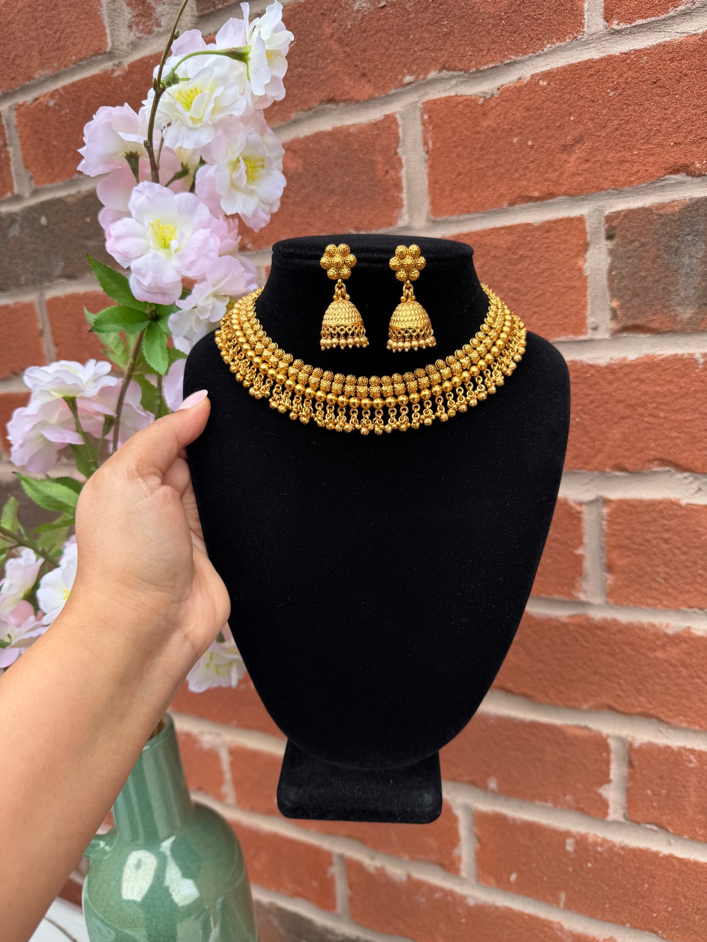 Diya Gold Plated Necklace Set