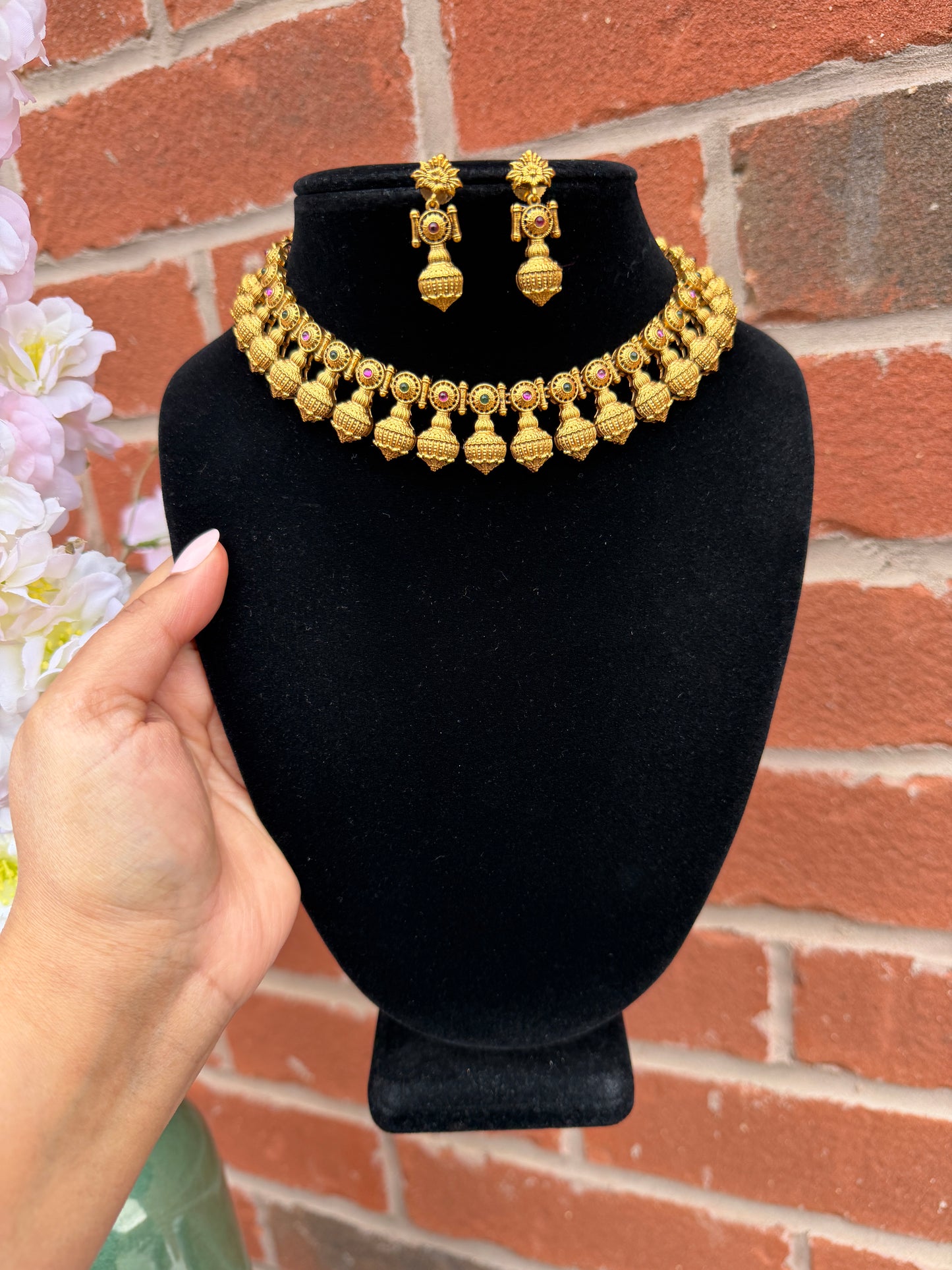 Maahi Gold Plated Necklace Set