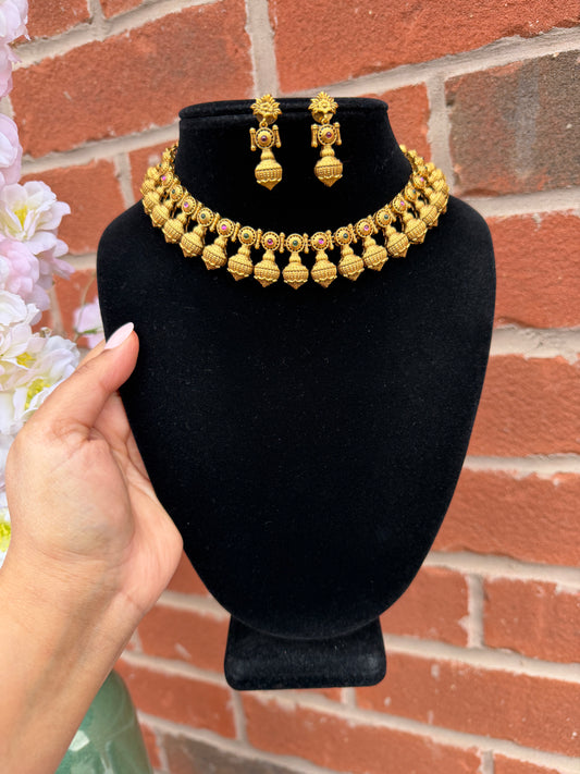 Maahi Gold Plated Necklace Set
