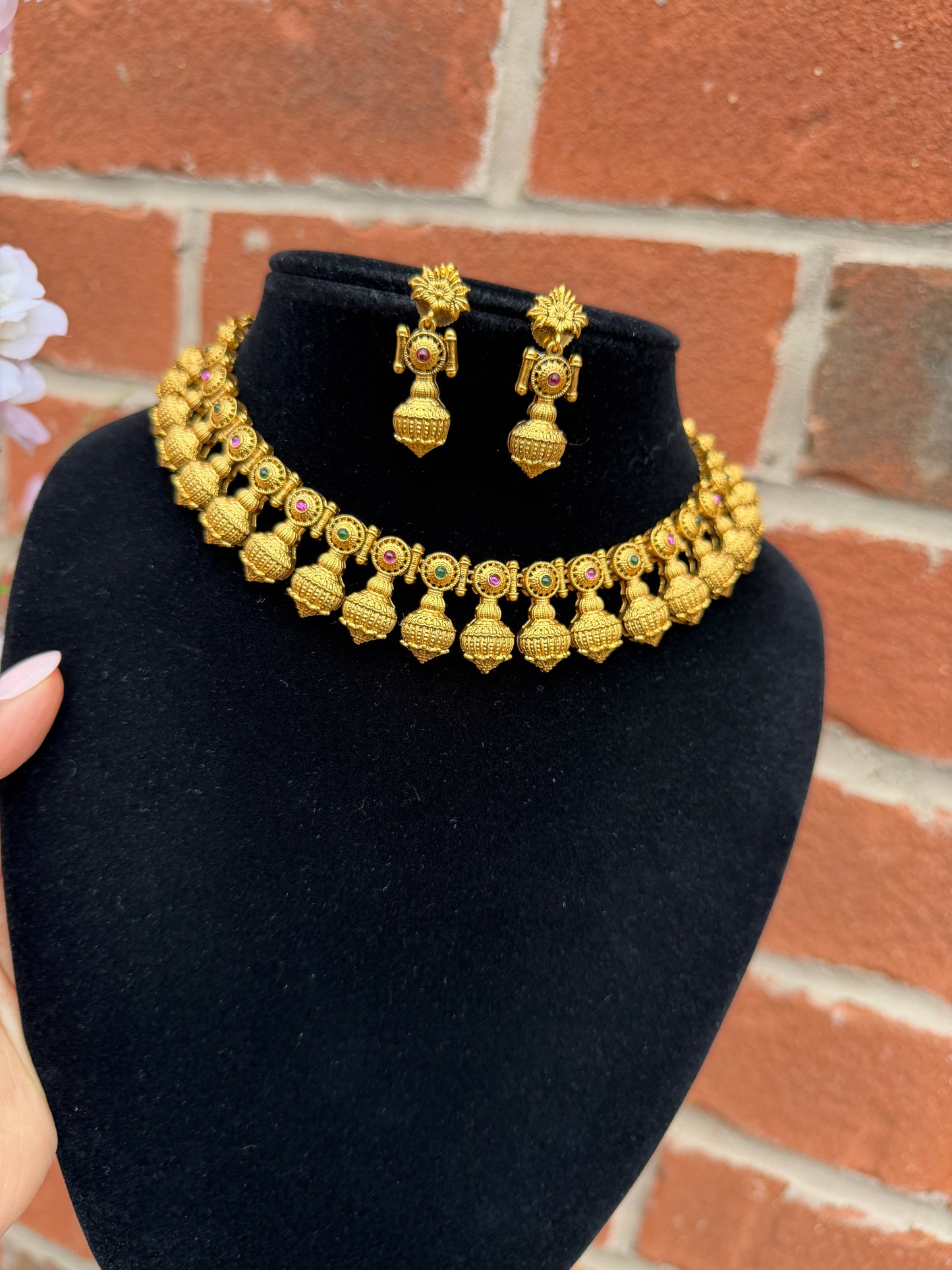 Maahi Gold Plated Necklace Set
