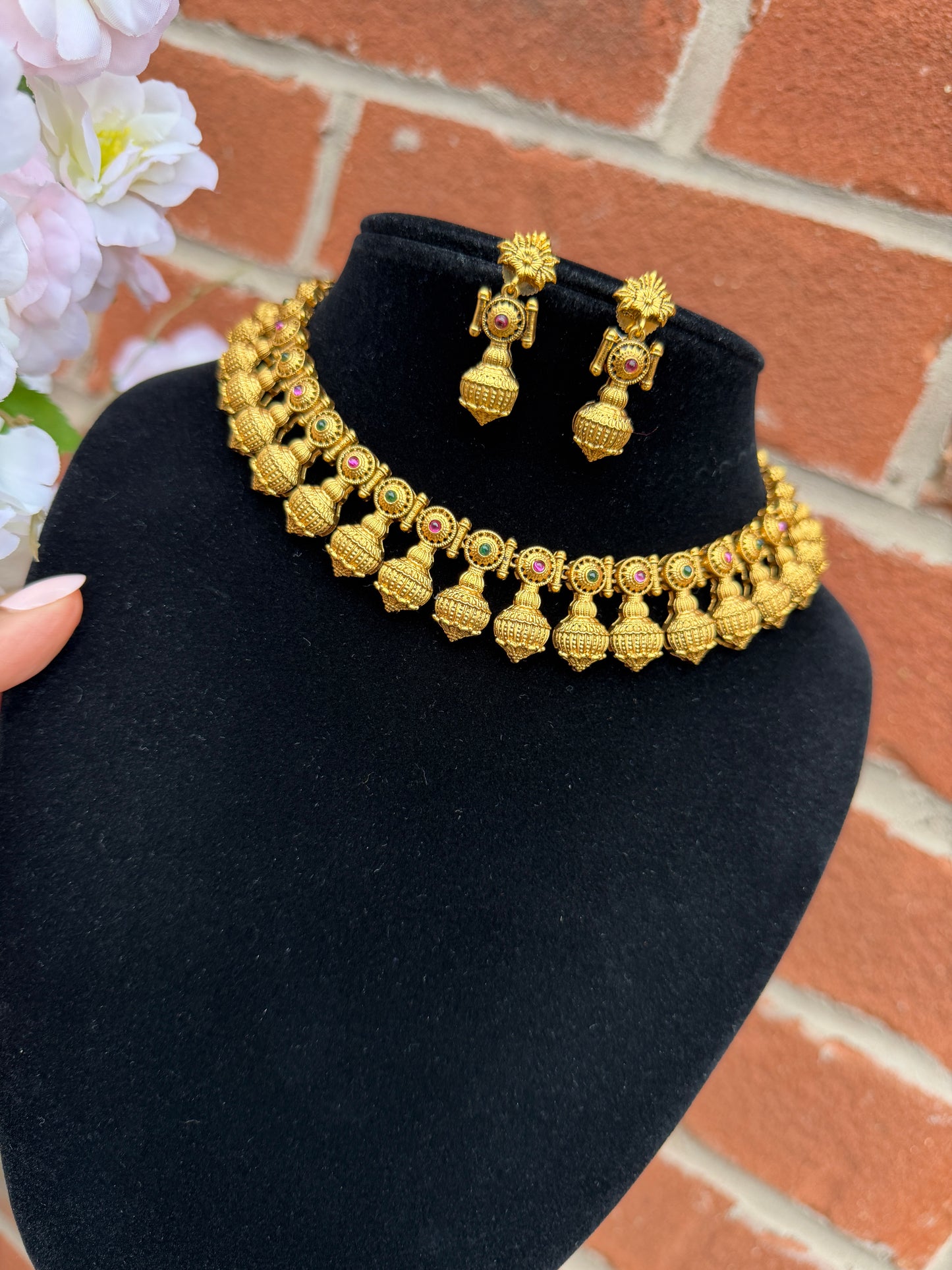 Maahi Gold Plated Necklace Set