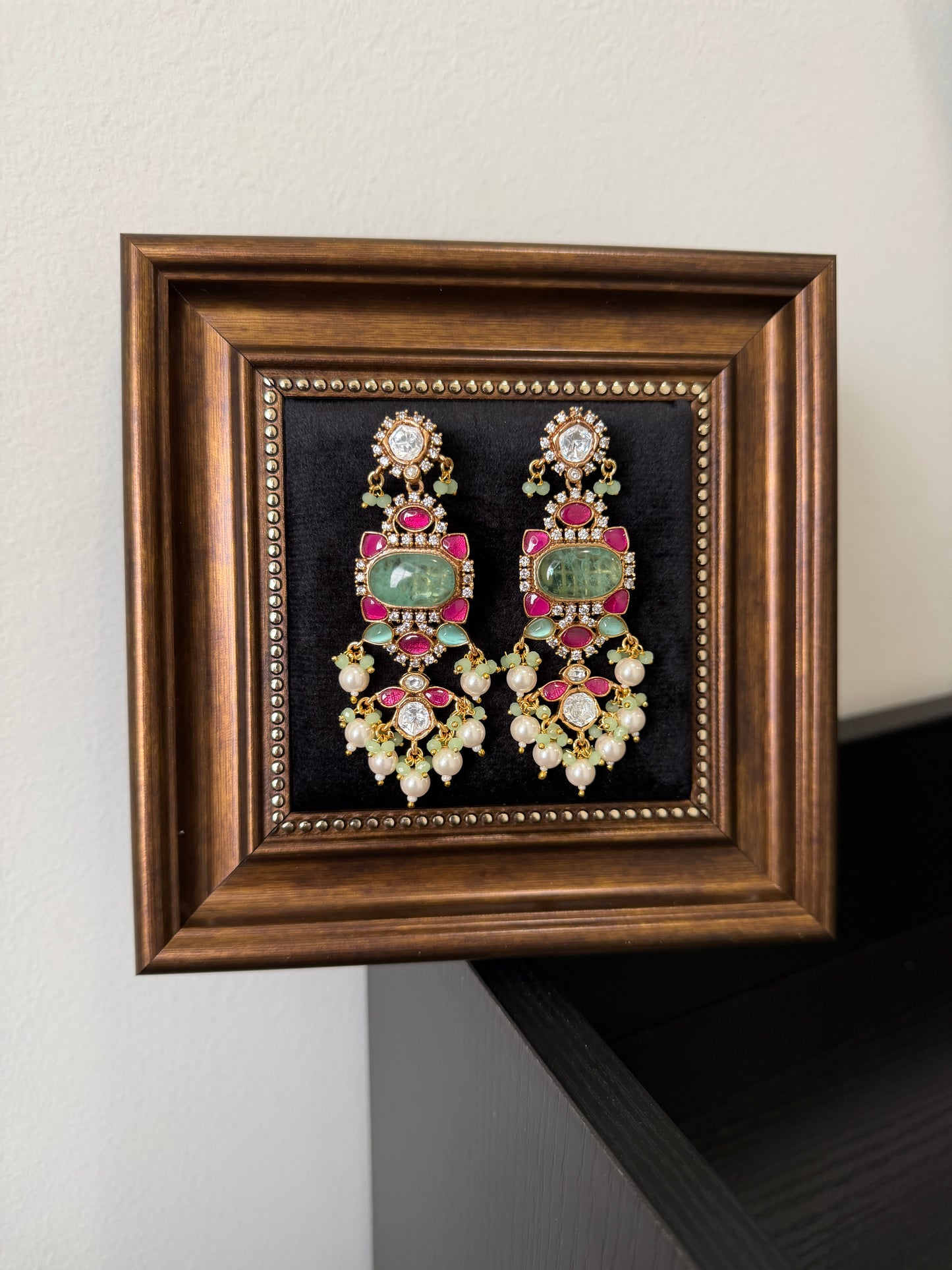 Ramneek Moissanite Kundan Earrings
