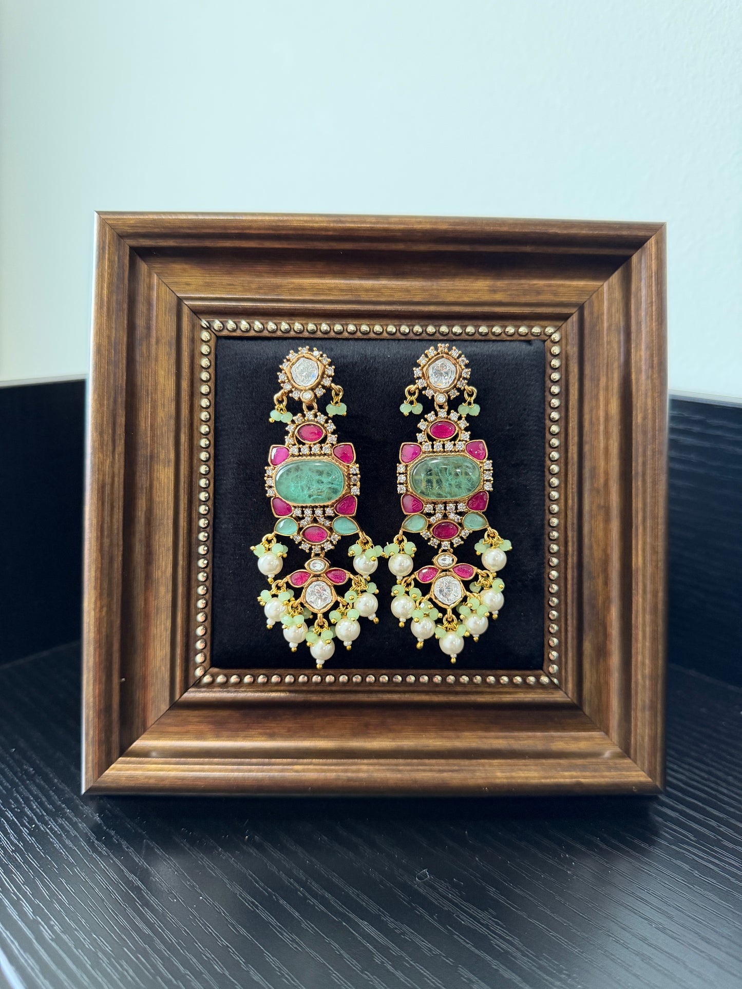 Ramneek Moissanite Kundan Earrings