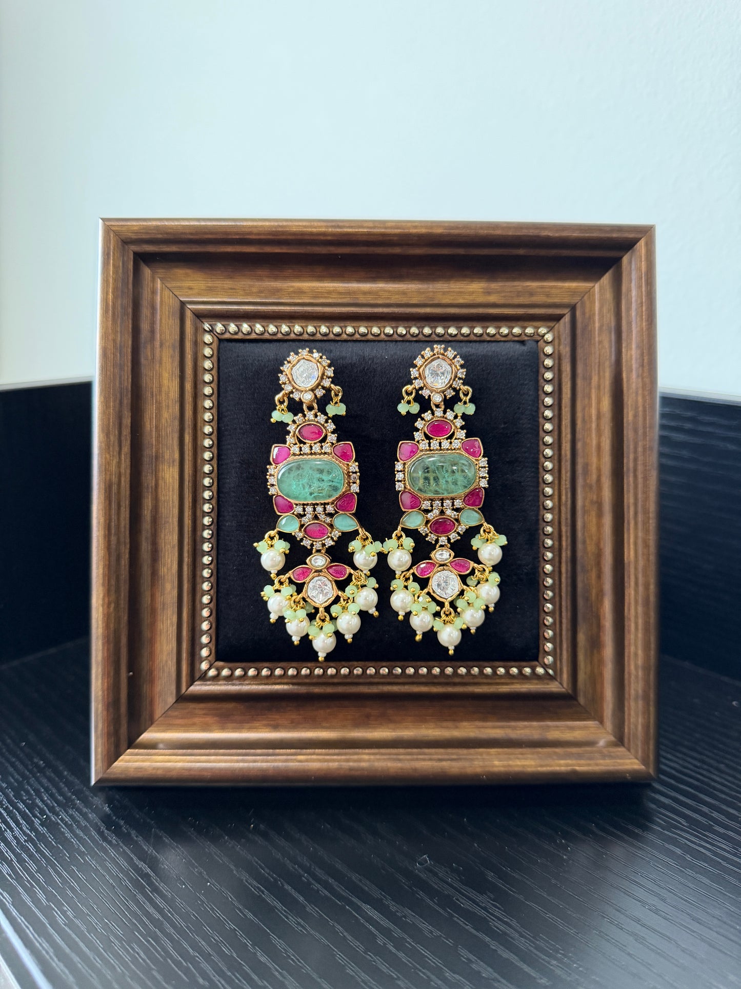 Ramneek Moissanite Kundan Earrings