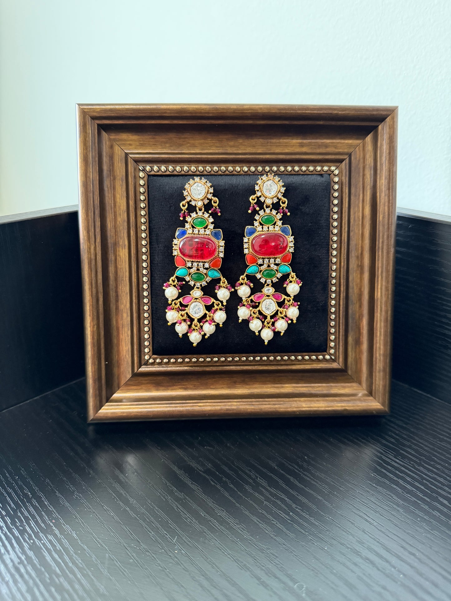 Kaira Moissanite Kundan Earrings