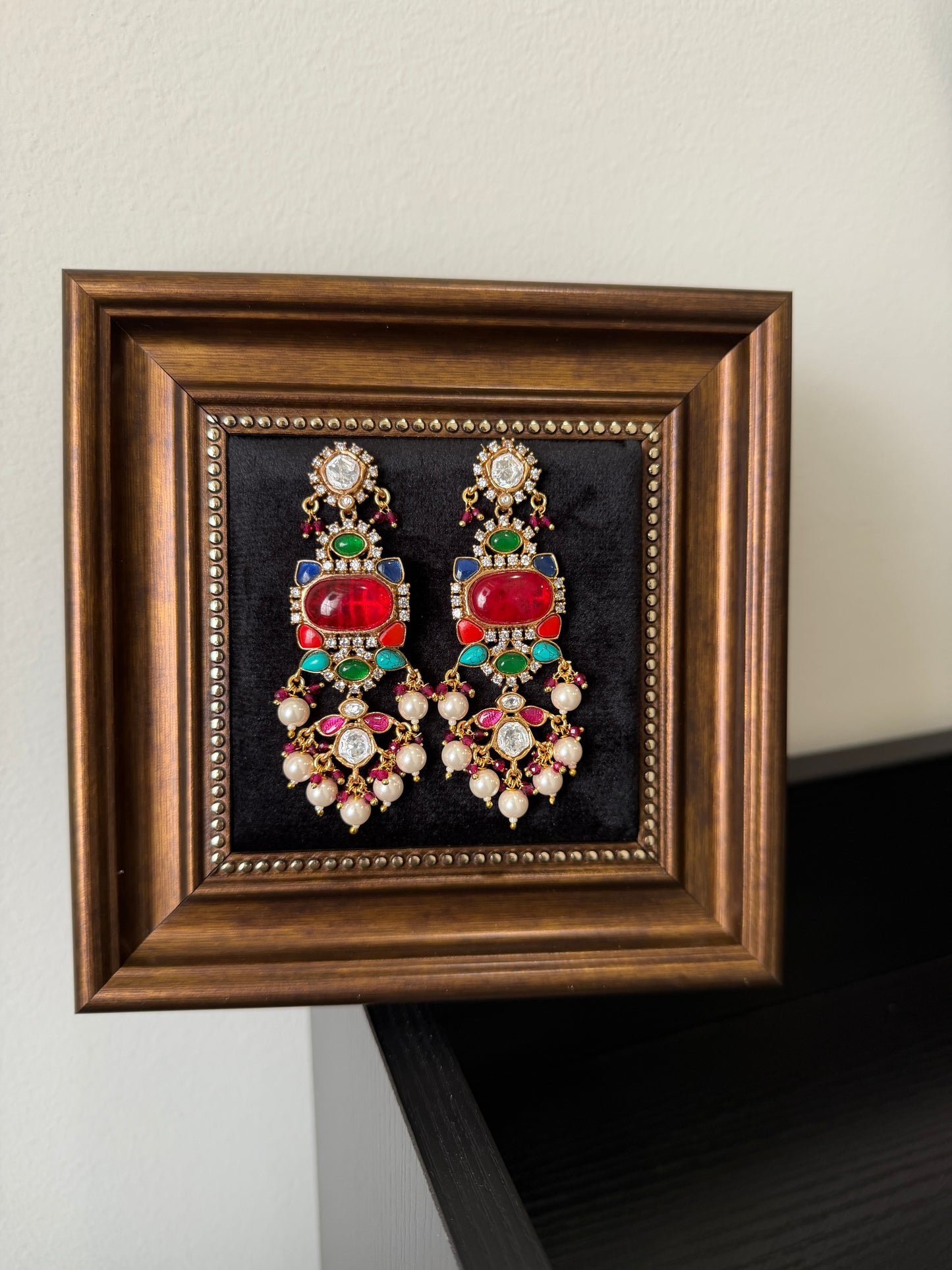 Kaira Moissanite Kundan Earrings