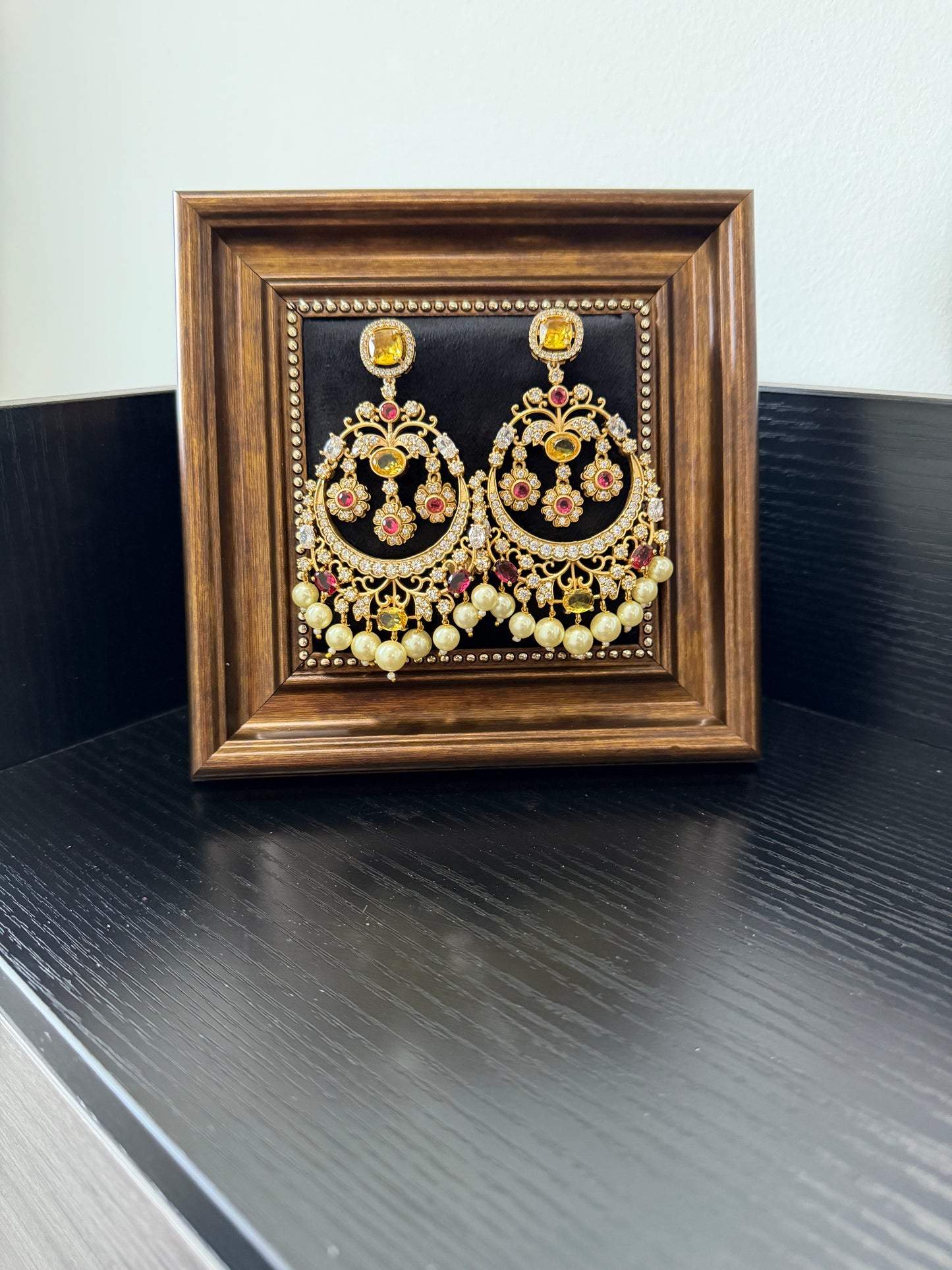 Harpreet Moissanite Kundan Earrings