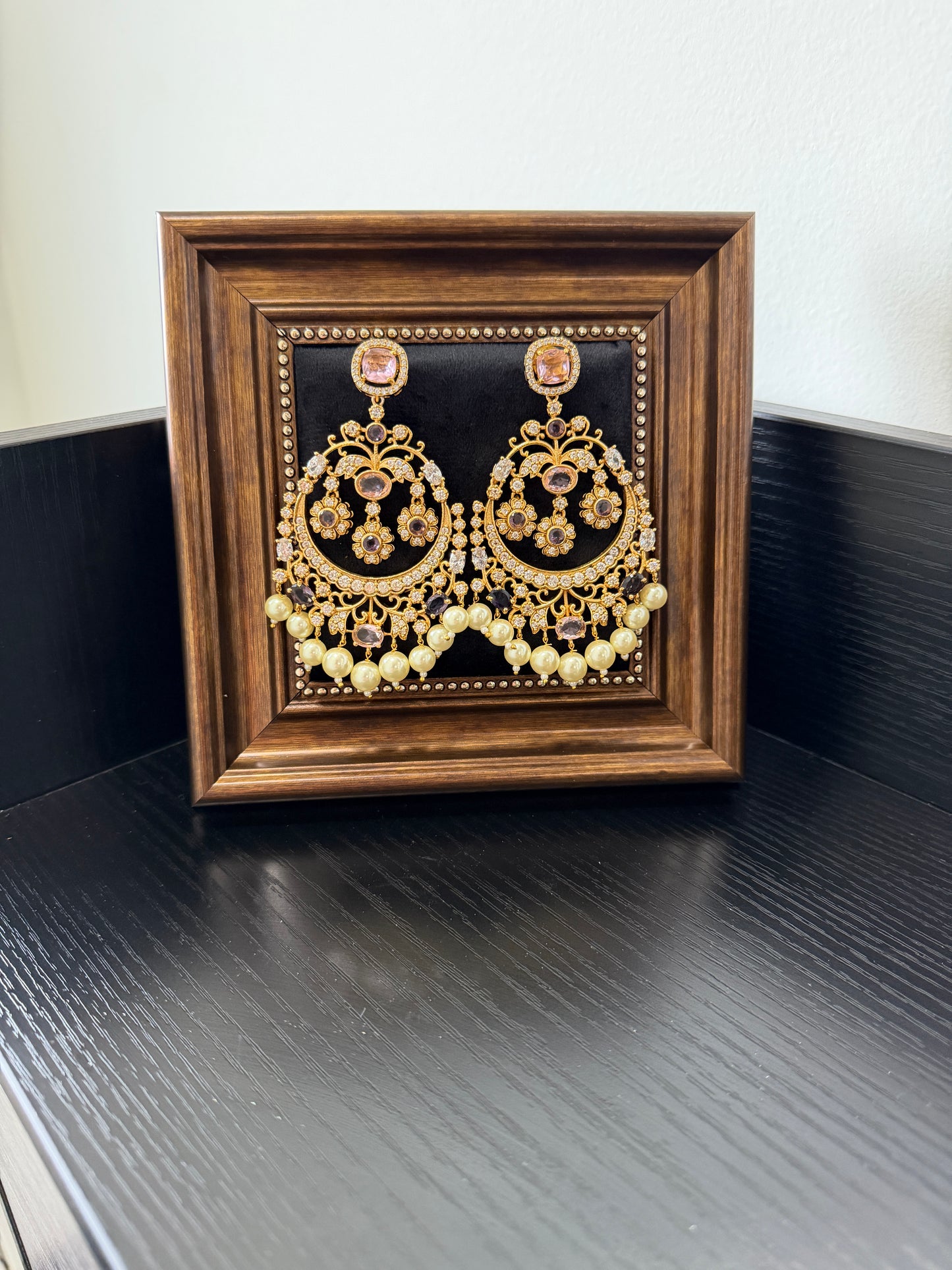 Jasdeep Moissanite Kundan Earrings