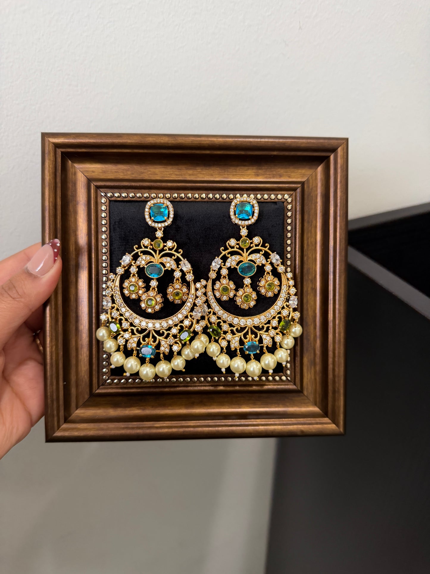 Janvi Moissanite Kundan Earrings