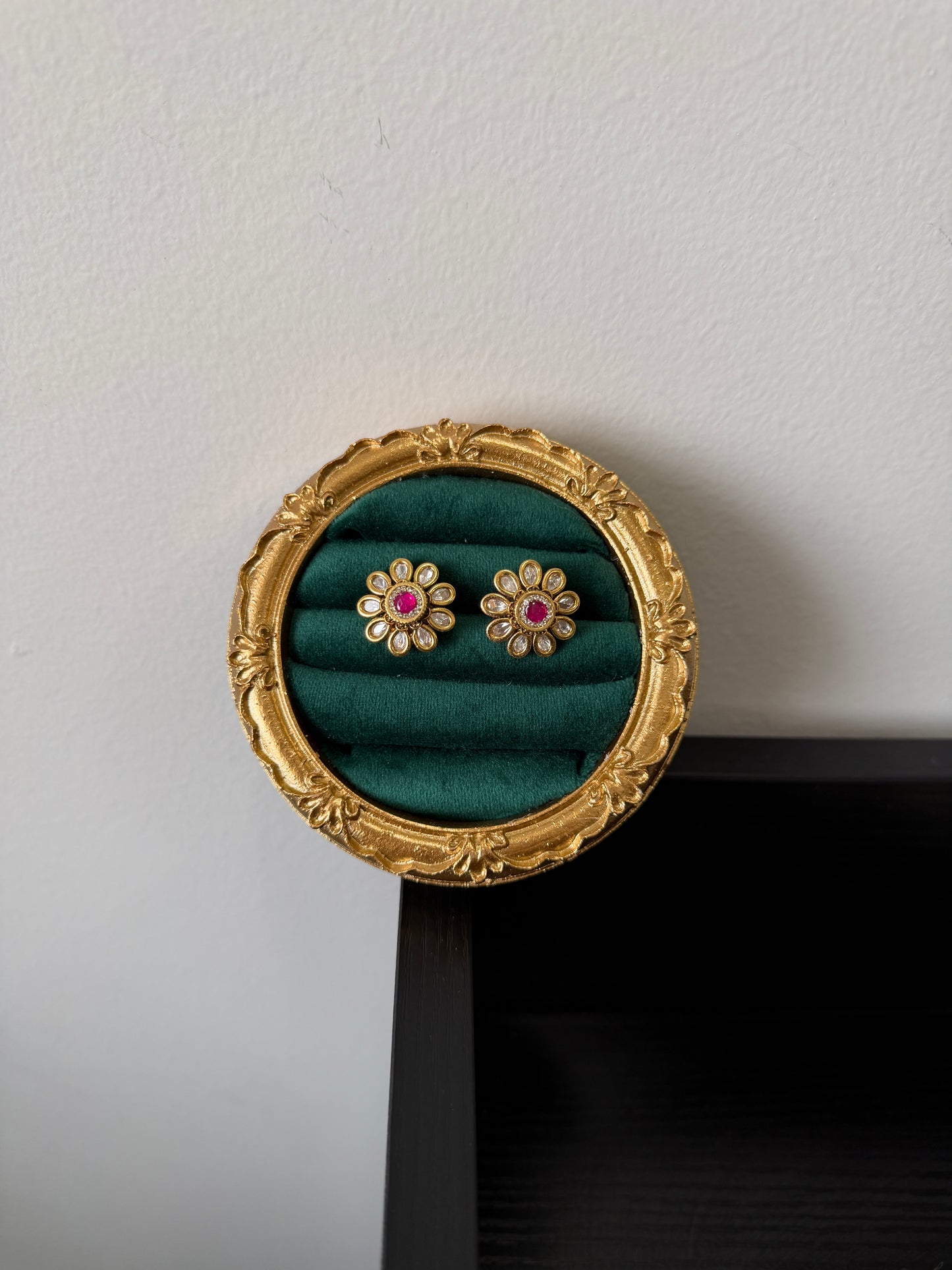 Sabiha Gold Plated Kundan Studs