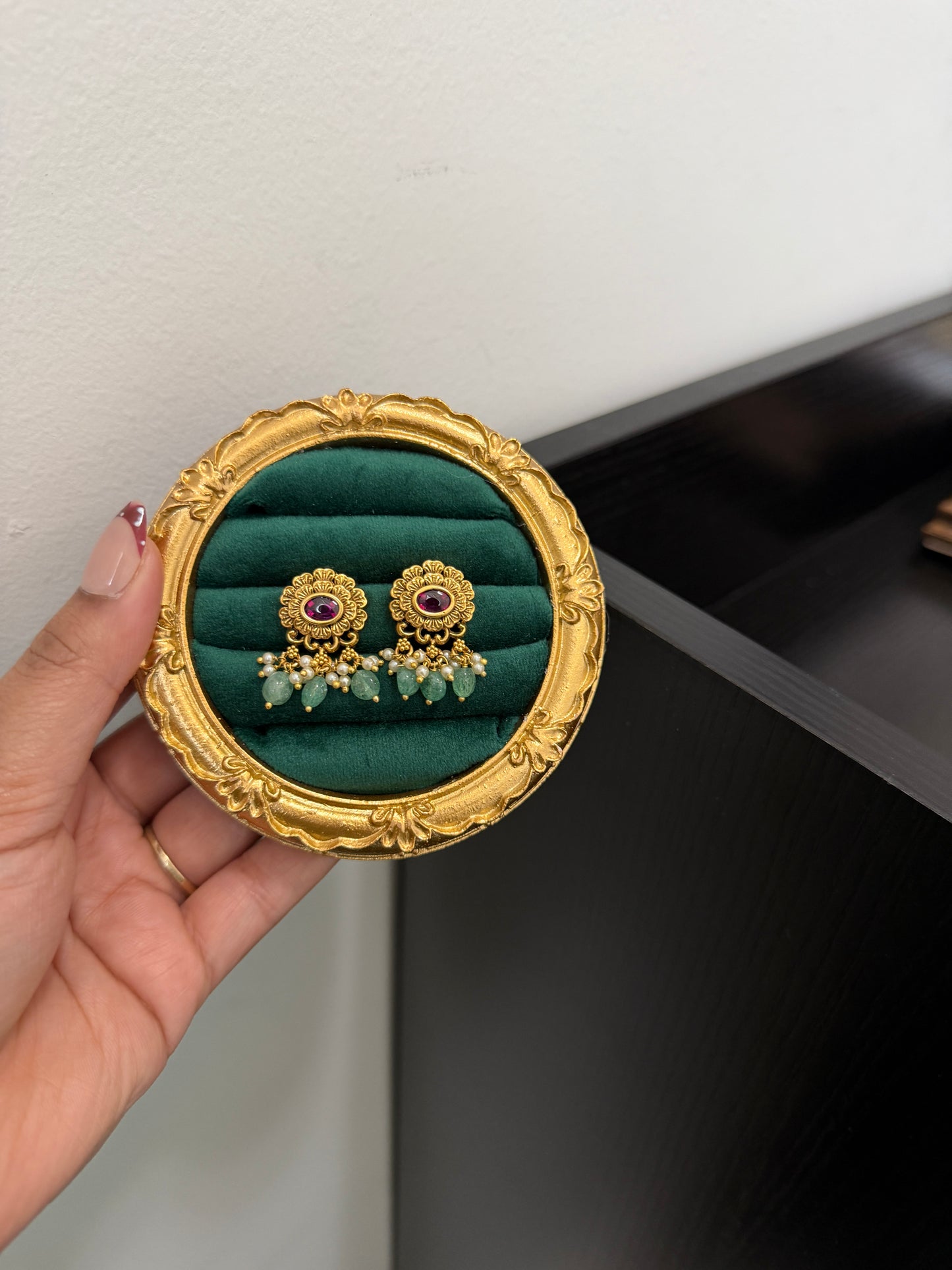 Jiya Kundan Heritage Studs