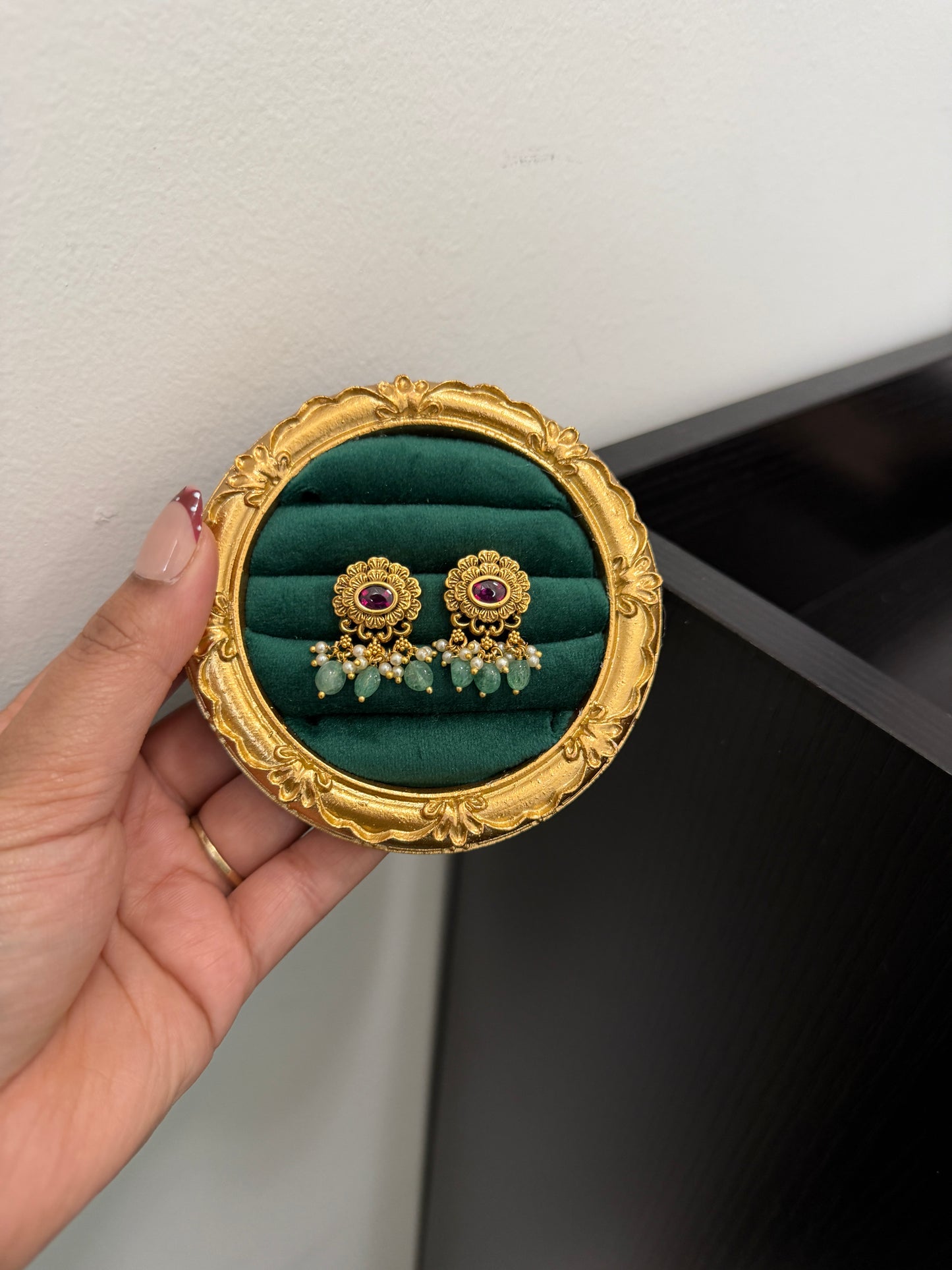 Jiya Kundan Heritage Studs
