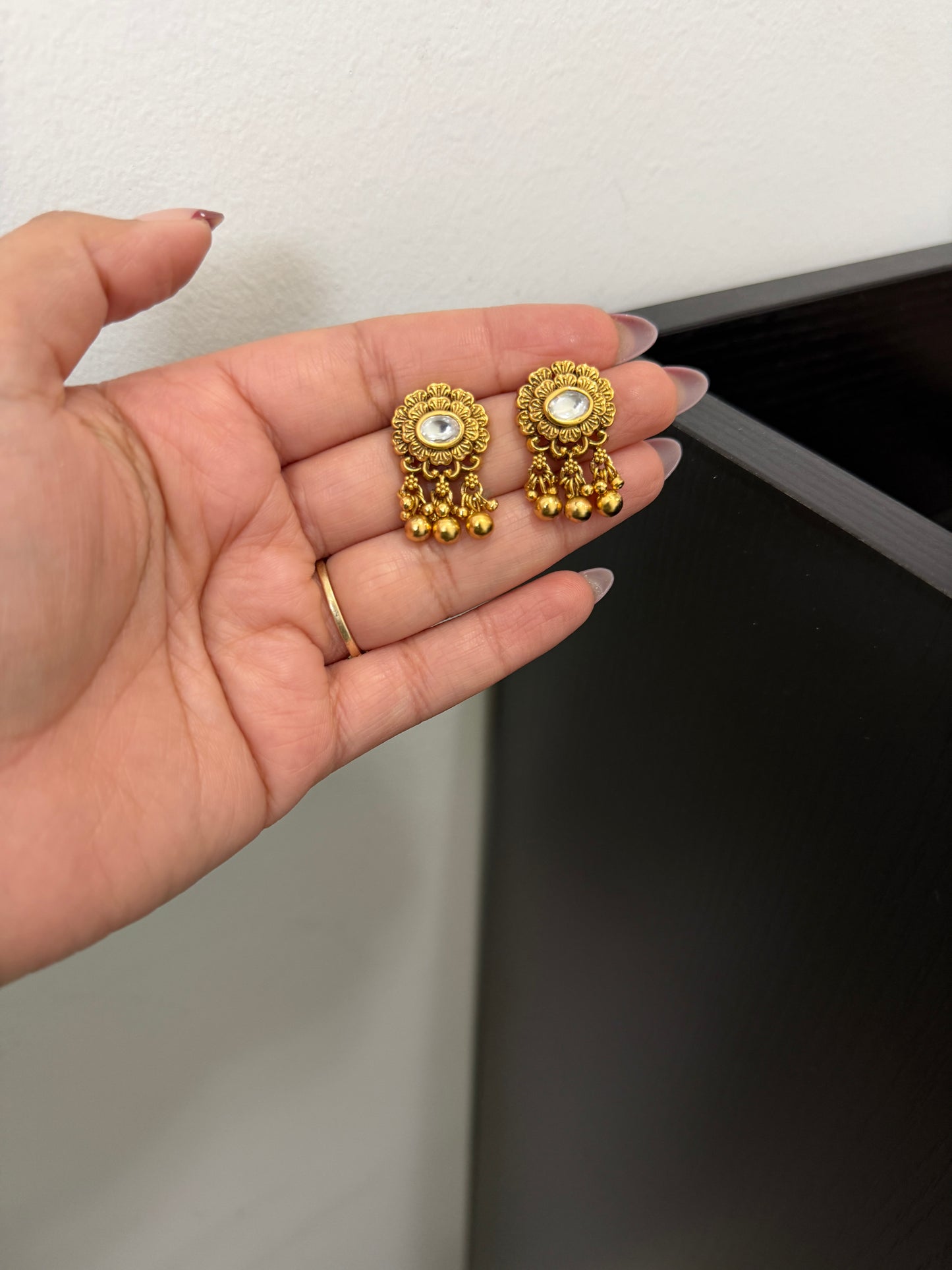 Hira Kundan Heritage Studs