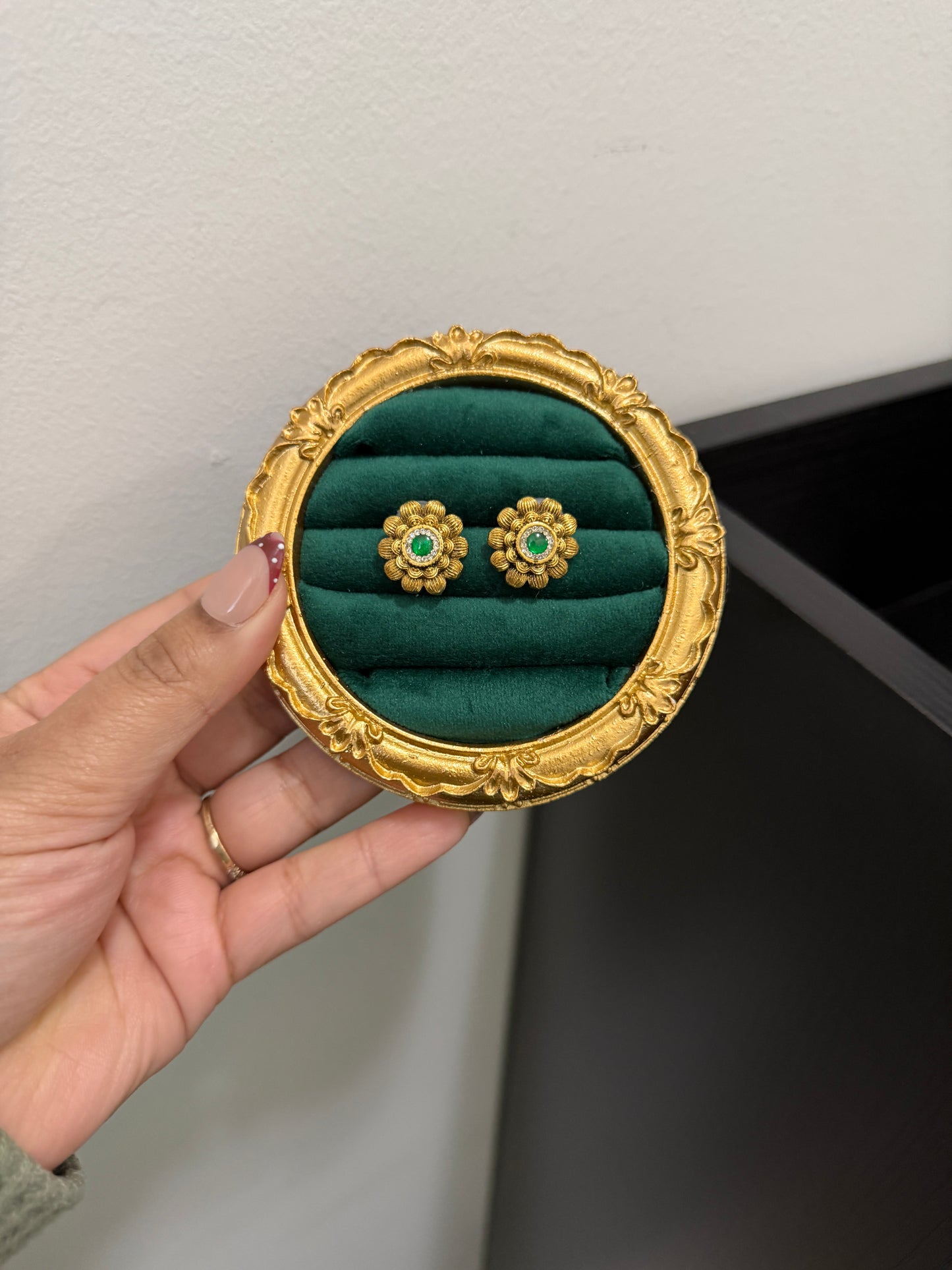 Ramsha Gold Plated Heritage Studs