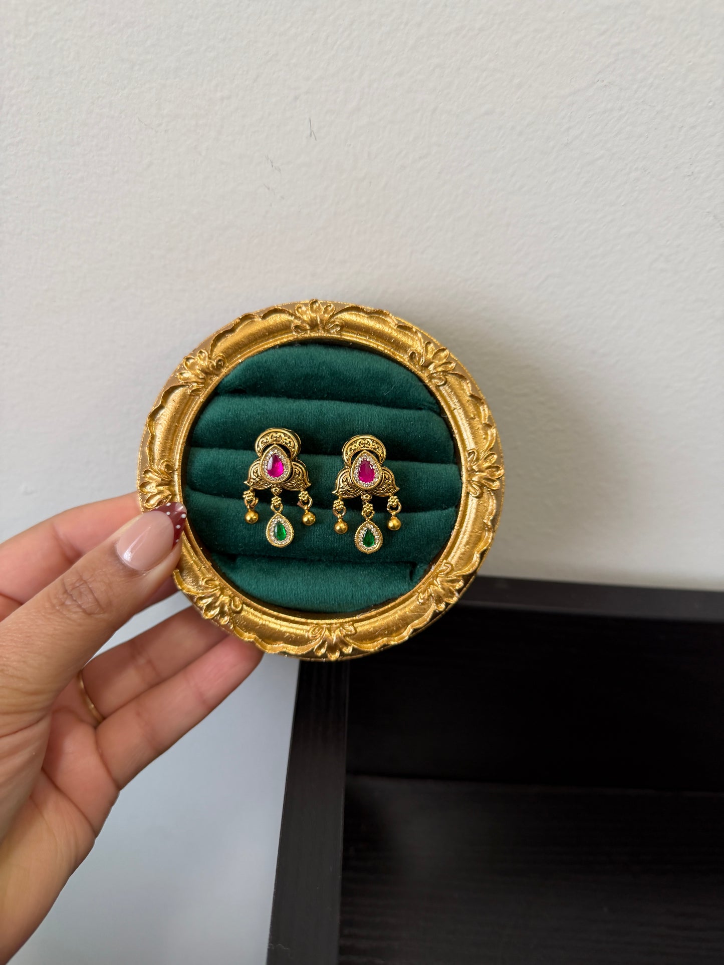 Ruhani Gold Plated Heritage Studs